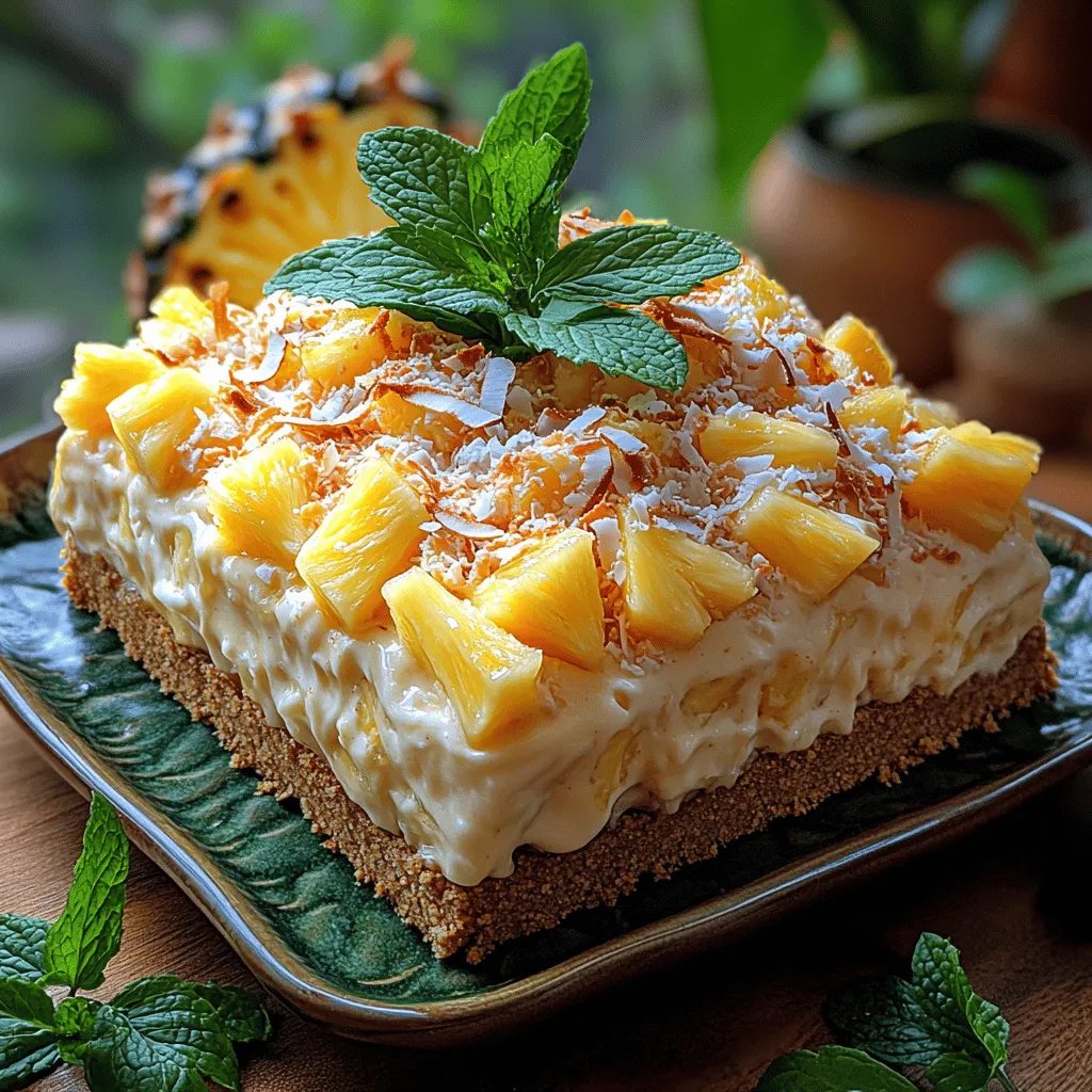As the temperature rises and summer approaches, many of us seek out refreshing treats that not only satisfy our sweet cravings but also provide a taste of paradise. Enter the Tropical Paradise No-Bake Pineapple Cream Dessert—a delightful fusion of creamy textures, fruity bursts, and a hint of coconut that transports you to a tropical oasis with every bite. This dessert is not just a feast for the taste buds; it's also visually appealing, with layers of vibrant pineapple and fluffy cream that evoke the vibrant colors of a beach sunset.