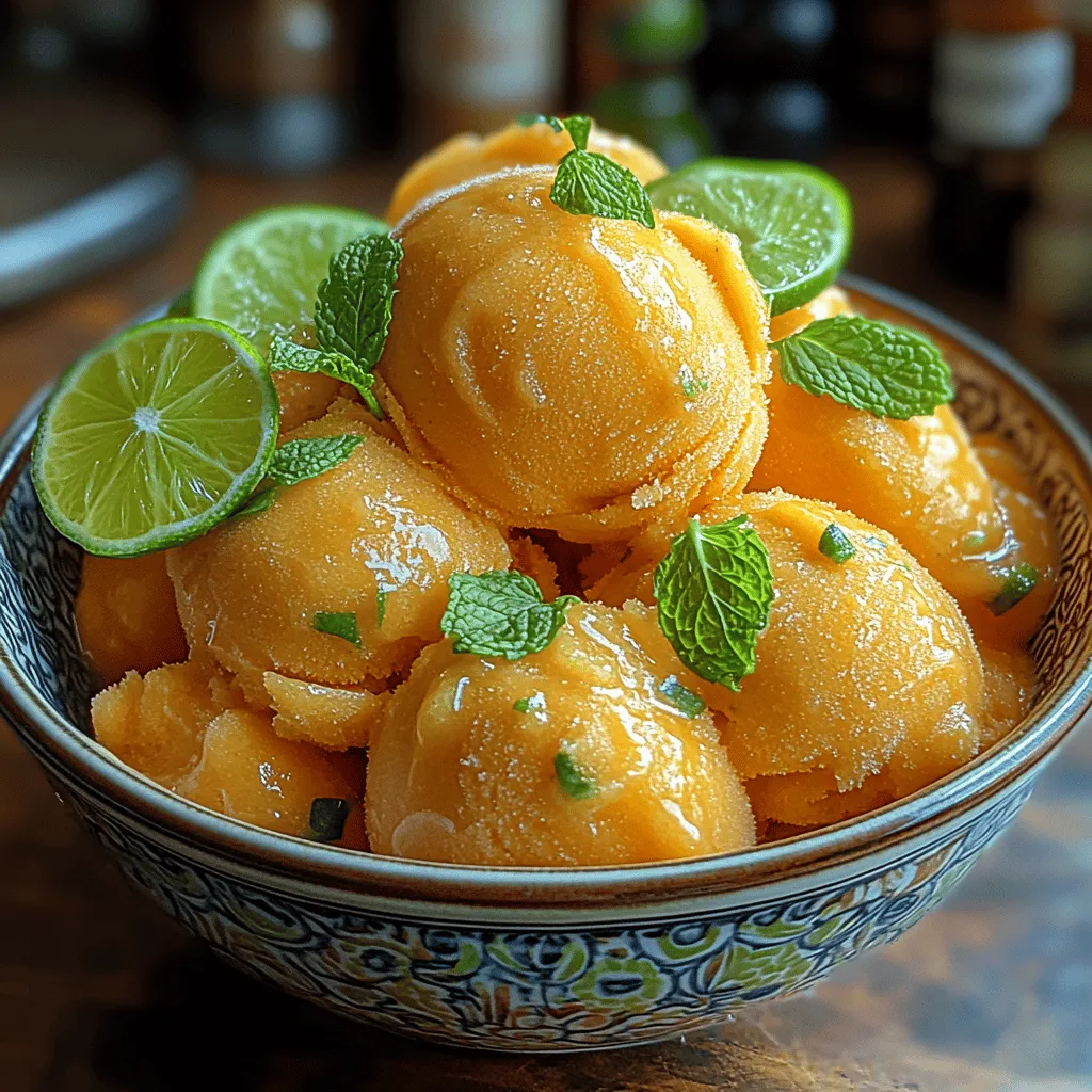 Tropical Bliss Mango Lime Sorbet: A Refreshing Delight for Warm Weather