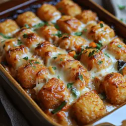 When it comes to comfort food, few dishes can compete with the heartwarming allure of a Cheesy Chicken Tater Tot Bake. This delightful casserole combines the satisfying crunch of crispy tater tots with a creamy, savory filling that’s sure to please the whole family. Ideal for busy weeknights or casual gatherings, this dish offers an effortless solution to mealtime dilemmas, allowing you to spend more time enjoying dinner and less time in the kitchen.