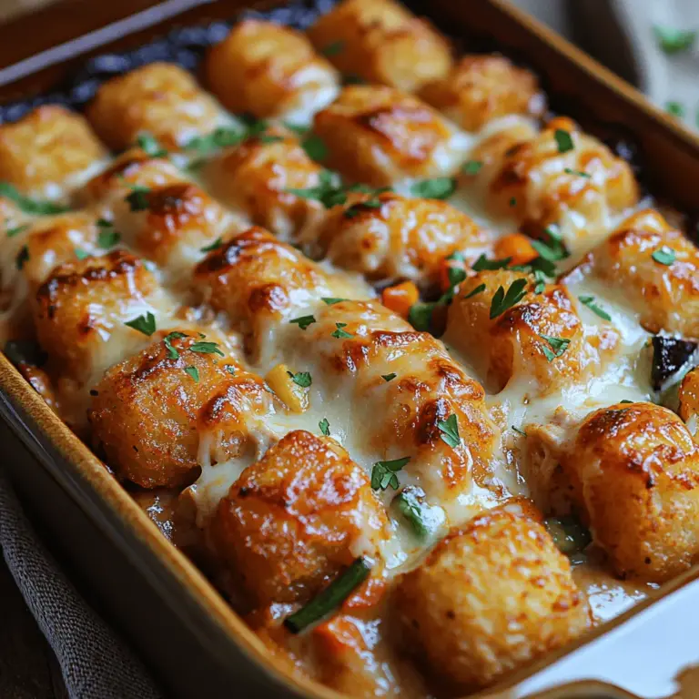 When it comes to comfort food, few dishes can compete with the heartwarming allure of a Cheesy Chicken Tater Tot Bake. This delightful casserole combines the satisfying crunch of crispy tater tots with a creamy, savory filling that’s sure to please the whole family. Ideal for busy weeknights or casual gatherings, this dish offers an effortless solution to mealtime dilemmas, allowing you to spend more time enjoying dinner and less time in the kitchen.
