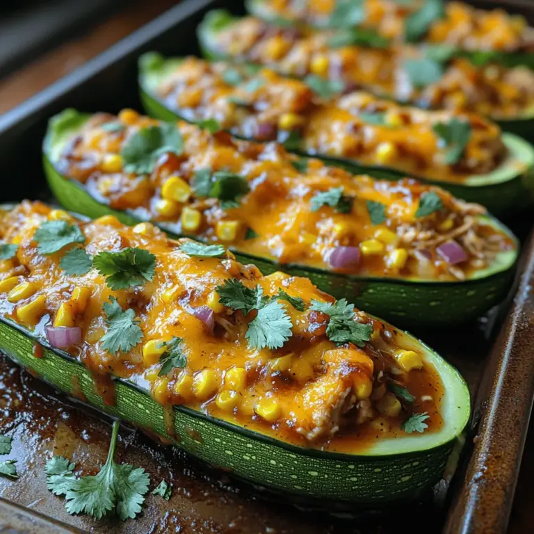 Zucchini has carved a niche for itself as a highly versatile ingredient in the culinary world. Whether sautéed, grilled, or baked, this summer squash can elevate a wide variety of dishes. One particularly delightful way to enjoy zucchini is by transforming it into "boats," which serve as a hearty and nutritious base for countless fillings. Among the many creative iterations, BBQ Chicken Zucchini Boats stand out as a mouthwatering option that combines the robust flavors of barbecue chicken with the fresh taste of zucchini. This dish not only satisfies your taste buds but also provides a balanced meal that is perfect for any occasion, from casual weeknight dinners to festive gatherings.