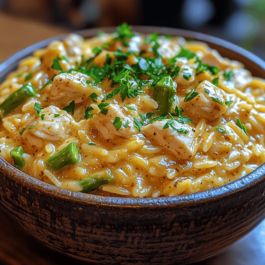 In the world of comforting pasta dishes, few can rival the creamy allure of Creamy Parmesan Orzo with Chicken and Asparagus. This dish perfectly embodies the essence of home-cooked meals, combining tender orzo pasta with juicy chicken and vibrant asparagus in a luscious, rich sauce. As you twirl your fork through the creamy goodness, you’ll find a delightful balance between the comforting texture of the pasta and the fresh crunch of asparagus, making it an ideal choice for family dinners or special occasions.