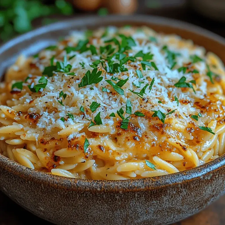 When it comes to comfort food, few dishes can rival the indulgent allure of creamy garlic parmesan orzo. This delightful dish combines the rich, comforting flavors of garlic and cheese, creating a meal that not only warms the heart but also elevates the dining experience. Whether served as a savory main course or a delectable side dish, creamy garlic parmesan orzo is versatile enough to complement a variety of meals, from grilled chicken to roasted vegetables.