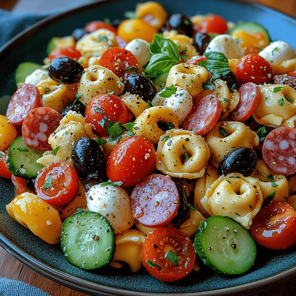 Delight in the vibrant flavors of Italy with this Antipasto Tortellini Pasta Salad. Perfect as a refreshing side dish or a satisfying main course, this recipe combines the creamy goodness of cheese tortellini with a medley of fresh vegetables, savory meats, and zesty Italian dressing. Whether you're hosting a gathering, enjoying a picnic, or simply looking for a quick meal, this pasta salad is sure to please.