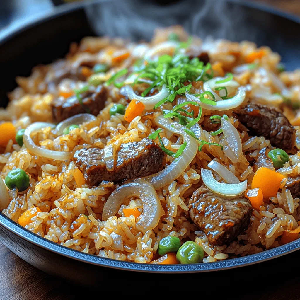 To create the perfect Sizzling Savory Onion Beef Fried Rice, it's essential to understand the role of each ingredient. The combination of high-quality components not only enhances the flavors but also ensures that the dish is both satisfying and nutritious.