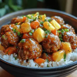 Welcome to the delightful world of Pineapple Paradise Meatballs, a dish that beautifully marries sweet and savory flavors in one mouthwatering bite. Originating from the fusion of various culinary traditions, these meatballs are not only a feast for the taste buds but also a dish that brings families together. With a name that evokes tropical vibes and culinary adventure, Pineapple Paradise Meatballs are perfect for any occasion, whether it be a weeknight dinner or a festive gathering.