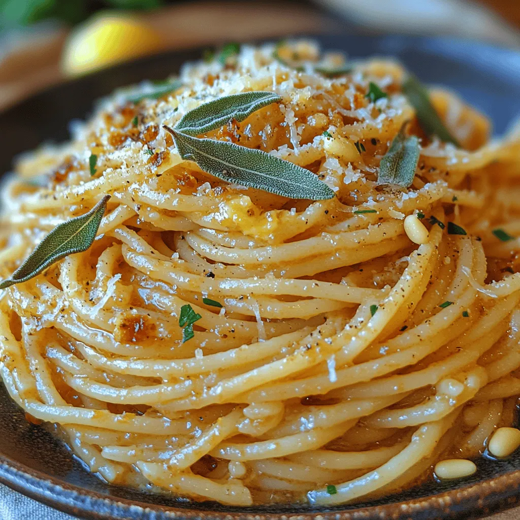 Spaghetti with Brown Butter Sage Sauce is a delightful dish that embodies the beauty of simplicity in home cooking. This classic Italian-inspired meal marries the earthy, nutty aroma of brown butter with the fragrant, slightly peppery notes of fresh sage, creating a symphony of flavors that is both comforting and sophisticated. The beauty of this recipe lies in its ability to elevate a humble bowl of pasta into an elegant dining experience, making it perfect for both weeknight dinners and special occasions.