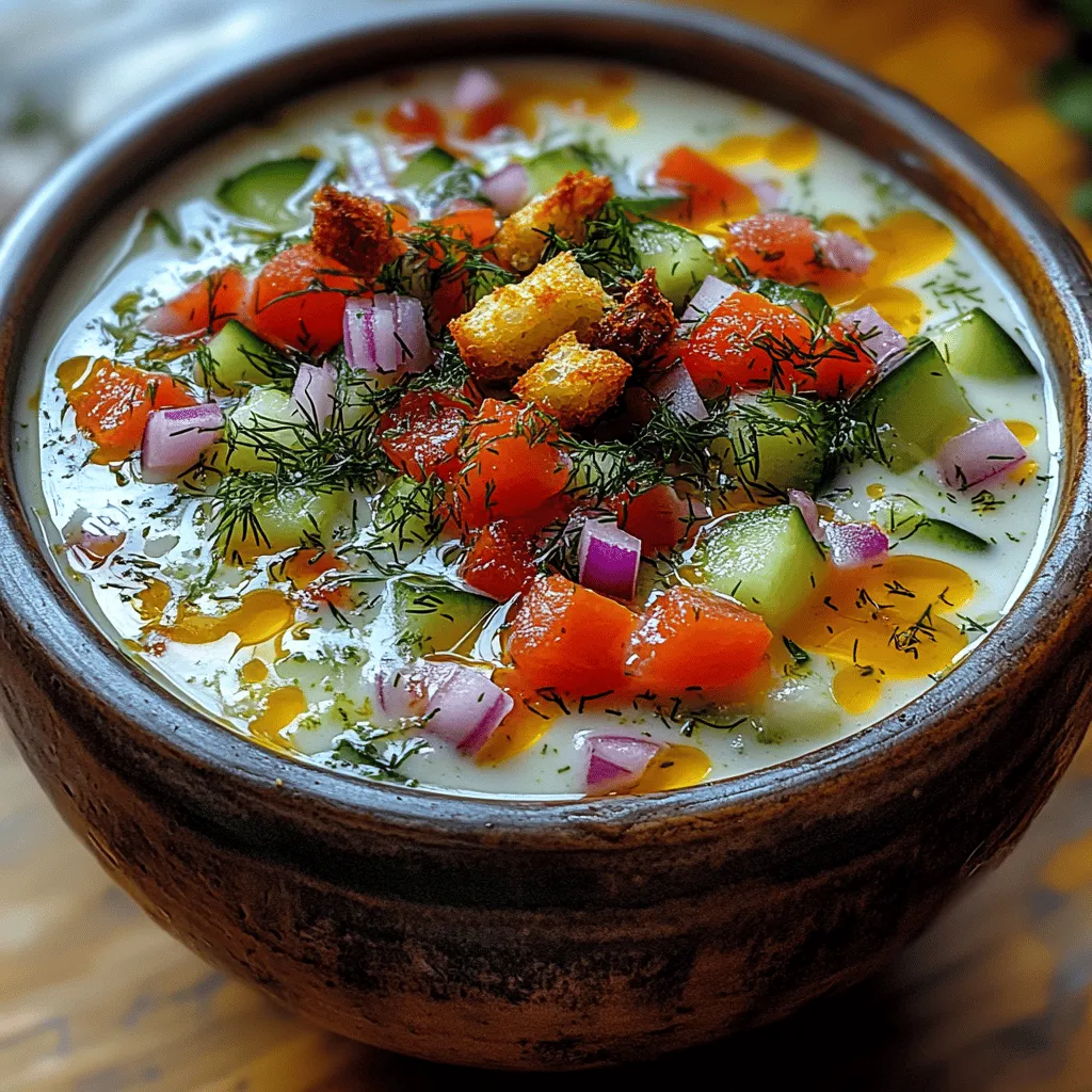 As the temperature rises and summer sets in, the quest for cooling, refreshing meals begins. One dish that stands out during this season is the Chilled Greek Yogurt Soup. This delightful concoction marries the tangy richness of Greek yogurt with an array of vibrant, fresh vegetables, resulting in a nutritious and satisfying meal that is perfect for hot days. Whether you’re after a light lunch, a starter for a dinner party, or a healthy snack, this soup checks all the boxes.