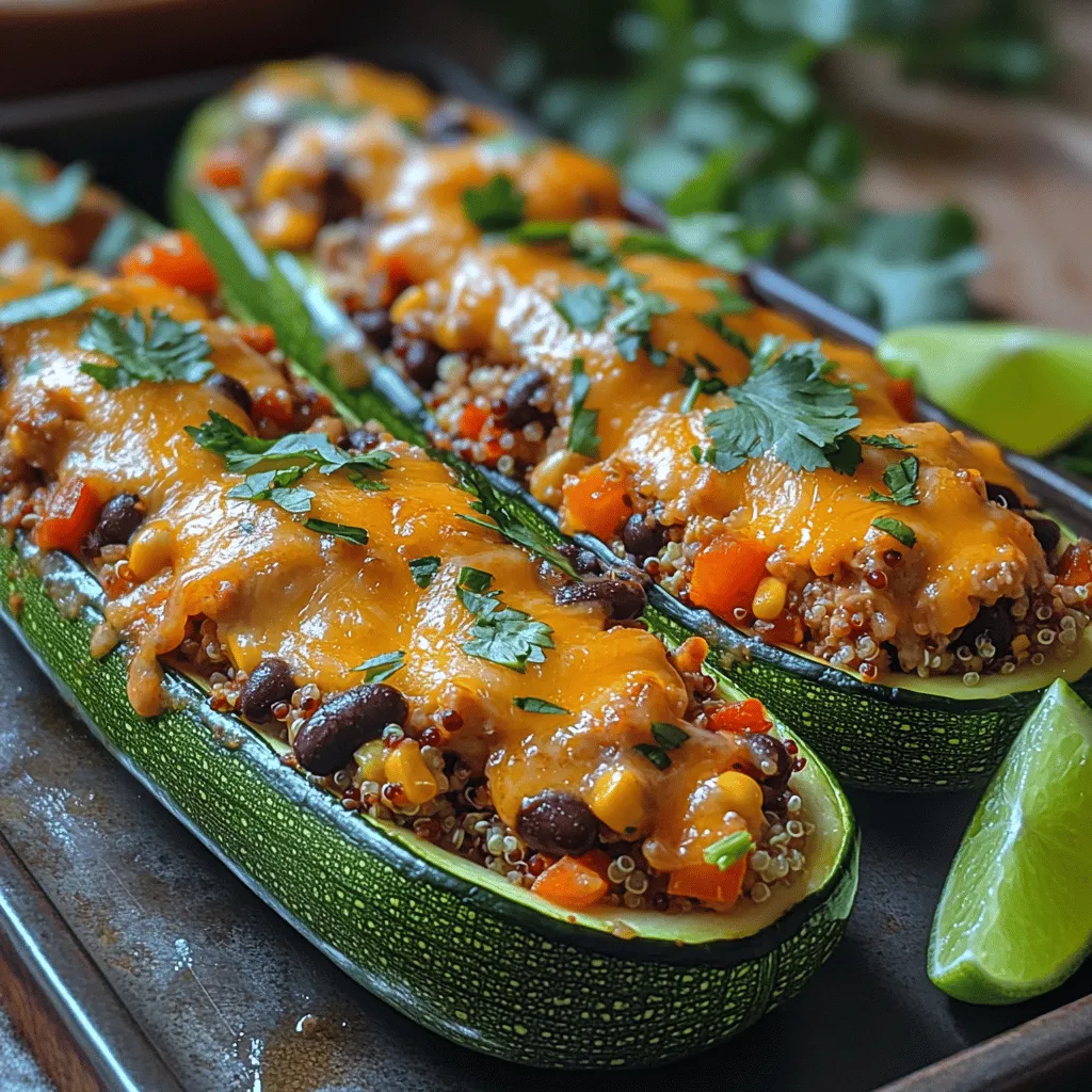 Southwest Chicken Stuffed Zucchini Recipe