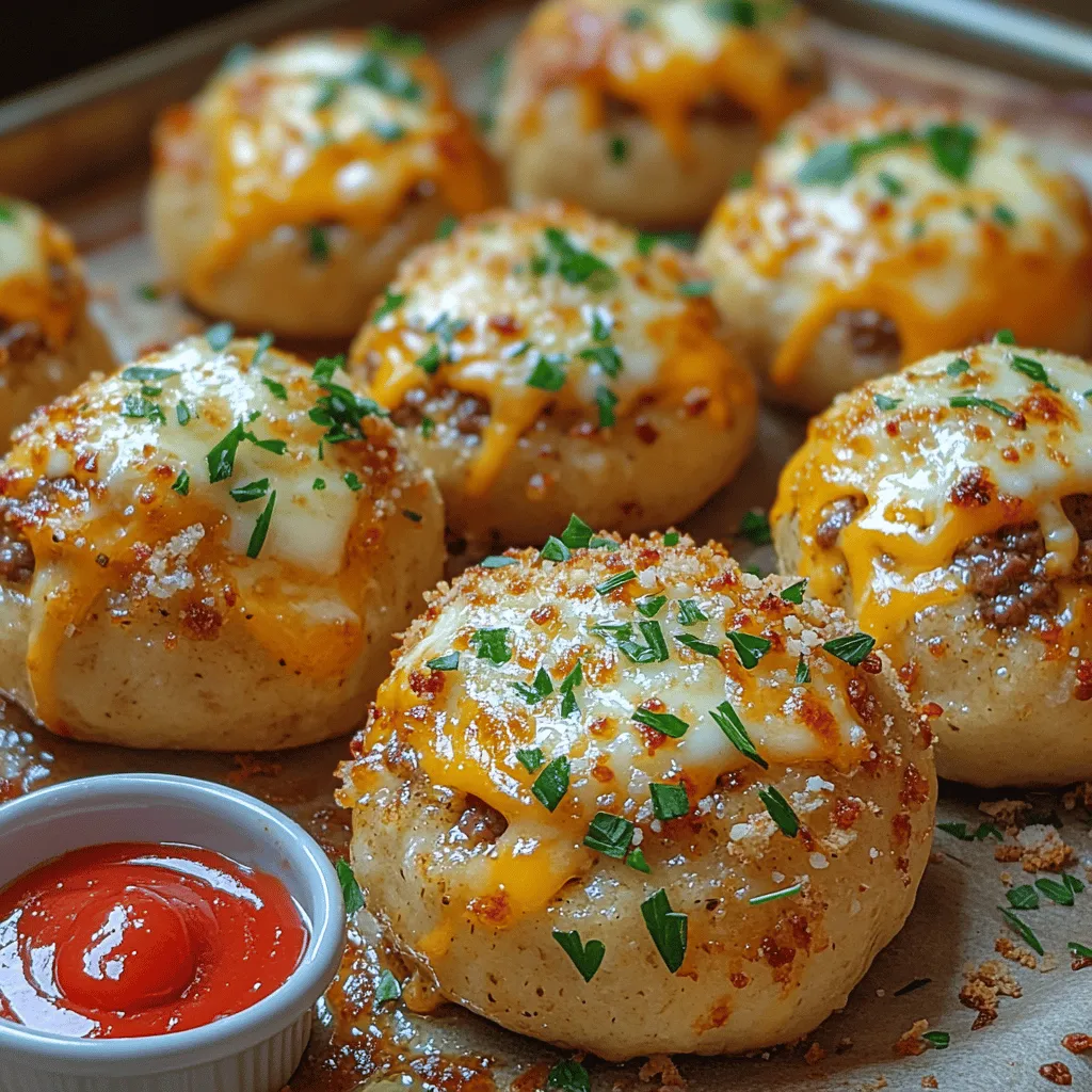 In recent years, there has been a noticeable rise in the popularity of creative appetizers and comfort food that delight the senses and cater to diverse palates. As food enthusiasts increasingly seek innovative ways to enjoy classic dishes, the emergence of unique recipes has captured the hearts of many home cooks. Among these culinary creations, Garlic Parmesan Cheeseburger Bombs stand out as a delicious fusion of flavors that combines the beloved cheeseburger with the irresistible charm of bite-sized treats.