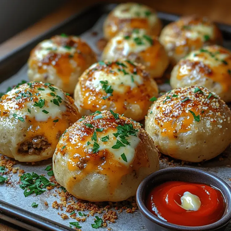 In recent years, there has been a noticeable rise in the popularity of creative appetizers and comfort food that delight the senses and cater to diverse palates. As food enthusiasts increasingly seek innovative ways to enjoy classic dishes, the emergence of unique recipes has captured the hearts of many home cooks. Among these culinary creations, Garlic Parmesan Cheeseburger Bombs stand out as a delicious fusion of flavors that combines the beloved cheeseburger with the irresistible charm of bite-sized treats.