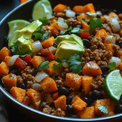 Looking for a delicious recipe that's not only satisfying but also packed with nutrients? Introducing the Savory Turkey & Sweet Potato Delight, a perfect blend of flavors and health benefits that will leave your taste buds dancing with joy. This dish features ground turkey and sweet potatoes, two superstar ingredients known for their nutritional value and versatility. The ground turkey adds a lean protein punch, while sweet potatoes bring a natural sweetness along with a host of vitamins and minerals to the table.