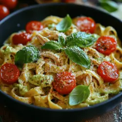 In the world of culinary creations, few dishes can boast the perfect blend of comfort and nutrition quite like Creamy Chicken Avocado Pasta. This delightful recipe features rich, creamy textures paired with vibrant flavors, making it an irresistible option for those seeking a satisfying meal. Whether you’re preparing a cozy dinner for two or feeding a family on a busy weeknight, this dish effortlessly combines convenience and gourmet appeal.
