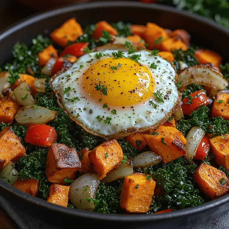 In the world of savory dishes, finding meals that not only satisfy hunger but also offer a wealth of nutritional benefits can be a delightful challenge. One such dish that strikes the perfect balance between taste and health is the Savory Sweet Potato Kale Hash. This vibrant dish is not just a feast for the eyes; it's also a powerhouse of nutrients, making it an ideal choice for breakfast, lunch, or dinner.