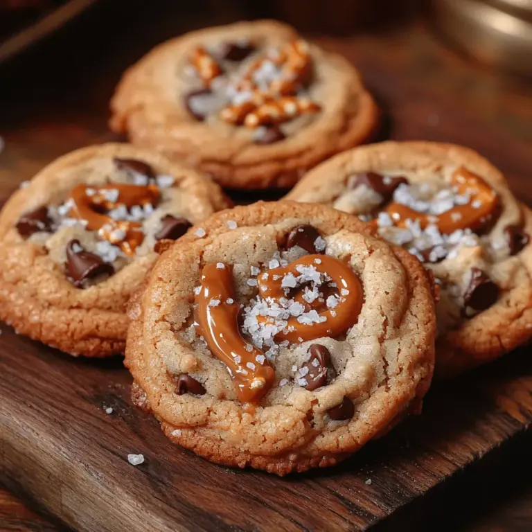 Cookies have long been a cherished treat across cultures, beloved for their versatility and the comfort they bring. From classic chocolate chip to exotic flavors like matcha and lavender, the cookie landscape is vast and varied. However, the Crunchy Cookies with a Salted Caramel Twist stand out as a delightful fusion of flavors that elevates the humble cookie to new heights. This recipe skillfully combines the sweetness of caramel with the savory crunch of pretzels, creating a cookie that tantalizes the taste buds and offers a unique snacking experience.