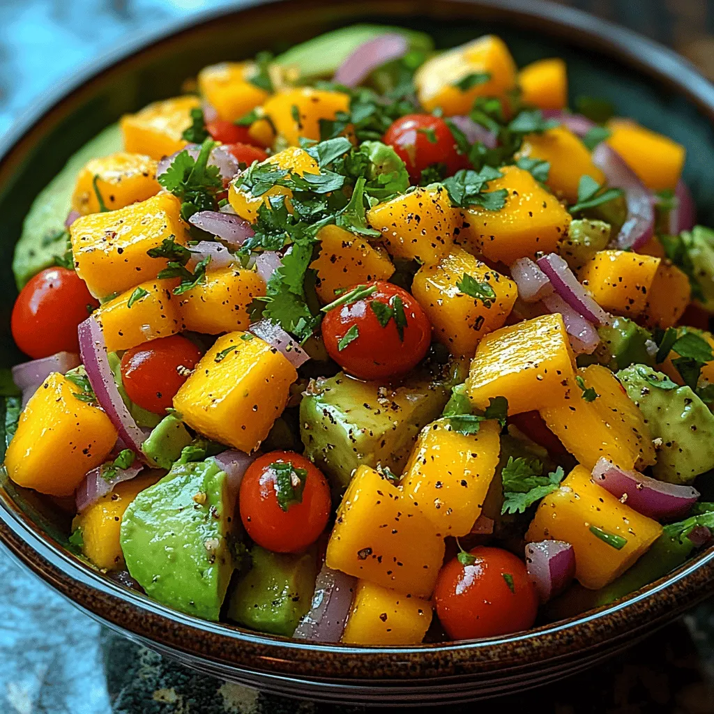 Welcome to the world of vibrant flavors with the Tropical Avocado Mango Delight, a salad that embodies the essence of tropical fruits. This delightful dish is not just a feast for the eyes but also a celebration of taste that delivers a refreshing burst of flavor in every bite. Whether you are looking for a light lunch, a side dish for your summer barbecue, or a nutritious snack, this salad fits the bill perfectly.