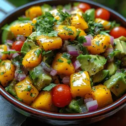 Welcome to the world of vibrant flavors with the Tropical Avocado Mango Delight, a salad that embodies the essence of tropical fruits. This delightful dish is not just a feast for the eyes but also a celebration of taste that delivers a refreshing burst of flavor in every bite. Whether you are looking for a light lunch, a side dish for your summer barbecue, or a nutritious snack, this salad fits the bill perfectly.