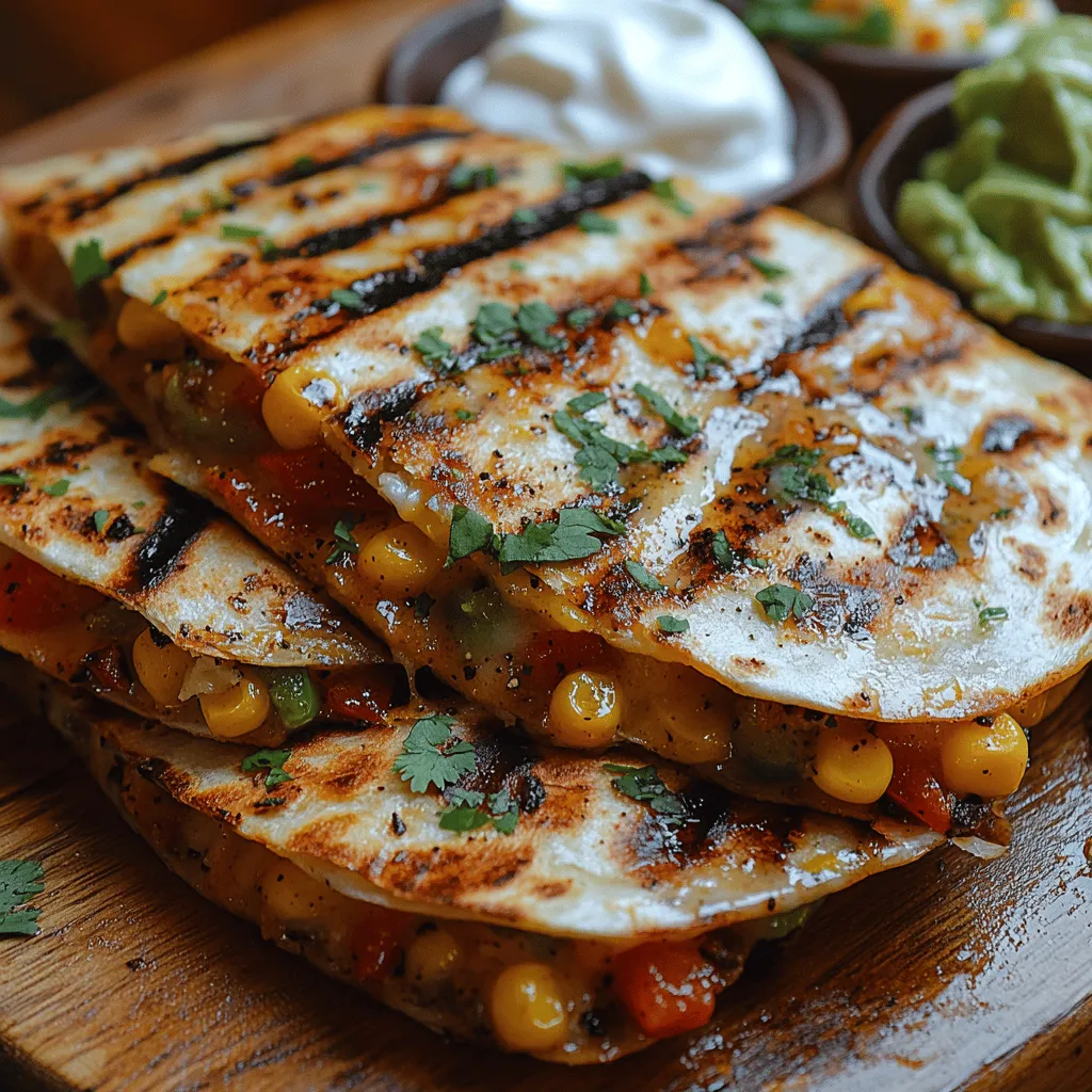 If you're searching for a delicious and spicy vegetarian dish that brings together vibrant flavors and textures, look no further than Spicy Grilled Corn Quesadillas. This enticing recipe combines the sweetness of fresh corn with the kick of jalapeños, all enveloped in warm, gooey cheese. Quesadillas have long been celebrated for their versatility, allowing for endless customization based on personal taste preferences and available ingredients. Whether you’re hosting a summer gathering or preparing a casual weeknight dinner, these quesadillas are sure to impress.
