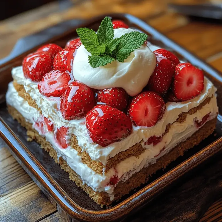 As the summer sun shines brighter and the days grow warmer, nothing quite hits the spot like a refreshing dessert. Enter the Strawberry Delight Icebox Cake—a delightful and vibrant treat that embodies the essence of summer. This no-bake cake features layers of luscious strawberries, creamy whipped filling, and crunchy graham crackers, creating a perfect balance of flavors and textures that is sure to impress friends and family alike.