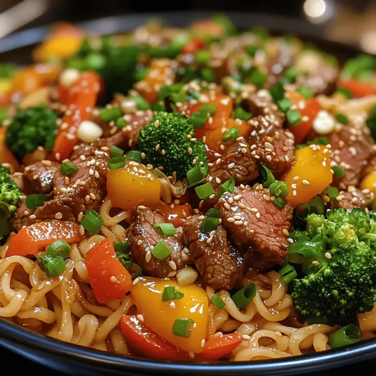 Sizzling Beef Noodle Delight is more than just a meal; it's a vibrant and flavorful journey that brings the essence of Asian cuisine right into your home. This dish is a delightful fusion of tender beef, crisp vegetables, and perfectly cooked noodles that not only tantalizes your taste buds but also warms your heart. Whether you're looking for a quick weeknight dinner or a special dish to impress your guests, this recipe is versatile enough to fit any occasion.