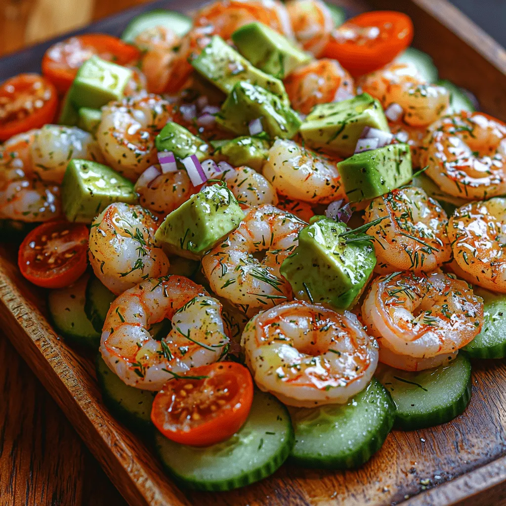 As the temperatures rise and summer approaches, there’s nothing quite as satisfying as a light, refreshing salad that not only tantalizes the taste buds but also provides a nutritional punch. The *Refreshing Cucumber Shrimp Salad* stands out as an ideal dish for warm weather, combining the succulent flavors of shrimp with crisp cucumbers, ripe cherry tomatoes, and creamy avocado. Each bite is a delightful balance of flavors and textures, making it a perfect choice for summer gatherings, picnics, or a light meal at home.