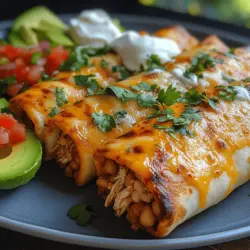 Chimichangas are a beloved staple in Mexican cuisine, showcasing a delightful combination of crispy texture and savory filling. Picture biting into a golden-brown, deep-fried tortilla that envelopes a delectable mixture of shredded chicken, creamy beans, and melted cheese, all seasoned to perfection. The appeal of chimichangas lies not only in their indulgent crunch but also in the explosion of flavors that dance across your palate with every bite.