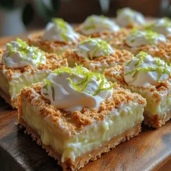 To appreciate the Key Lime Pie Bars fully, it’s essential to understand their roots. The original Key lime pie hails from the Florida Keys, where the small, tart key limes thrive in the tropical climate. This iconic dessert has been a staple in the region for generations, reflecting the local culture and culinary traditions. The combination of key lime juice, sweetened condensed milk, and egg yolks creates a creamy filling that is both rich and refreshing, capturing the essence of the sunny Florida landscape.