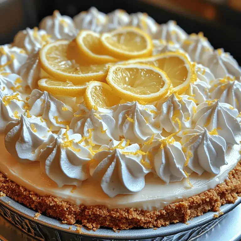 If you're on the hunt for a refreshing and delightful dessert that perfectly captures the essence of summer, look no further than the Zesty No-Bake Lemon Cheesecake. This dessert is a harmonious blend of bright citrus flavors and creamy indulgence, making it a favorite for gatherings, family dinners, or even a simple treat to enjoy on a warm afternoon. The no-bake method not only simplifies the process but also preserves the refreshing qualities of the lemon, allowing the ingredients to shine.