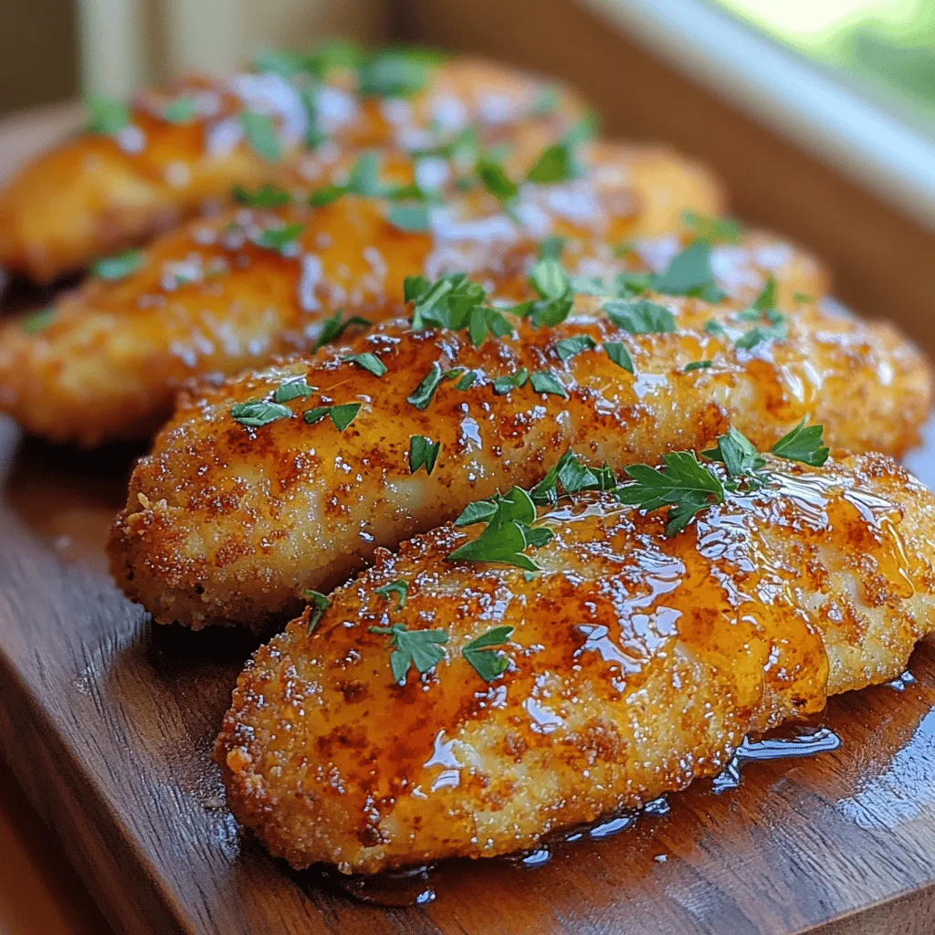 What sets this recipe apart is its perfect blend of flavors—sweet, spicy, and savory. The chicken tenders are enveloped in a sticky, aromatic glaze that infuses each bite with a delightful contrast. Hot honey, the star ingredient, provides a unique taste that elevates the dish to new heights. The tender chicken, marinated to perfection, pairs beautifully with the crunchy coating, creating a textural experience that is both satisfying and addictive.
