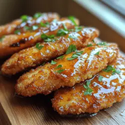 What sets this recipe apart is its perfect blend of flavors—sweet, spicy, and savory. The chicken tenders are enveloped in a sticky, aromatic glaze that infuses each bite with a delightful contrast. Hot honey, the star ingredient, provides a unique taste that elevates the dish to new heights. The tender chicken, marinated to perfection, pairs beautifully with the crunchy coating, creating a textural experience that is both satisfying and addictive.
