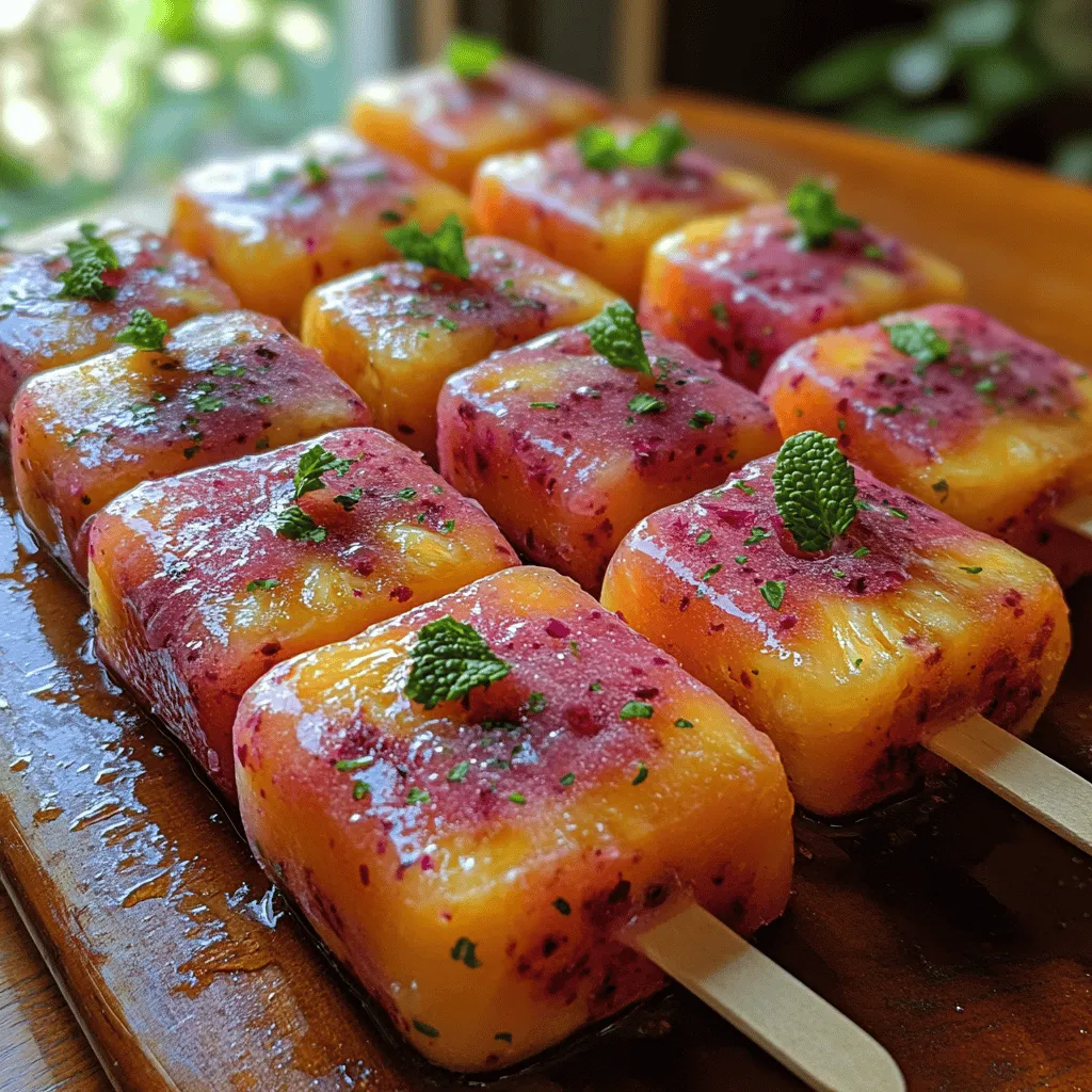 As the sun blazes and temperatures rise, there's nothing quite as refreshing as a homemade frozen treat. Enter Icy Hibiscus Pineapple Pops—delightful, colorful popsicles that combine the tropical sweetness of fresh pineapple with the tart and floral notes of hibiscus. These pops are not only visually stunning but also packed with natural ingredients that make them a healthier alternative to store-bought frozen snacks. Ideal for hot summer days, family gatherings, or whenever you crave something cool and delicious, these Icy Hibiscus Pineapple Pops are sure to please both kids and adults alike.
