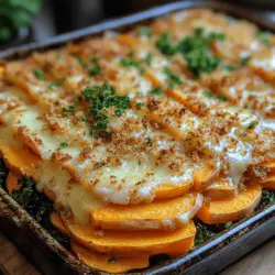 The Sweet Potato & Kale Delight Gratin is a delightful dish that perfectly balances health and comfort. This gratin is not only visually stunning with its vibrant colors but also boasts a rich and creamy texture that makes it a favorite at gatherings, family dinners, and cozy nights at home. With layers of thinly sliced sweet potatoes and nutrient-packed kale, this dish is a feast for the senses and a wholesome addition to any meal.