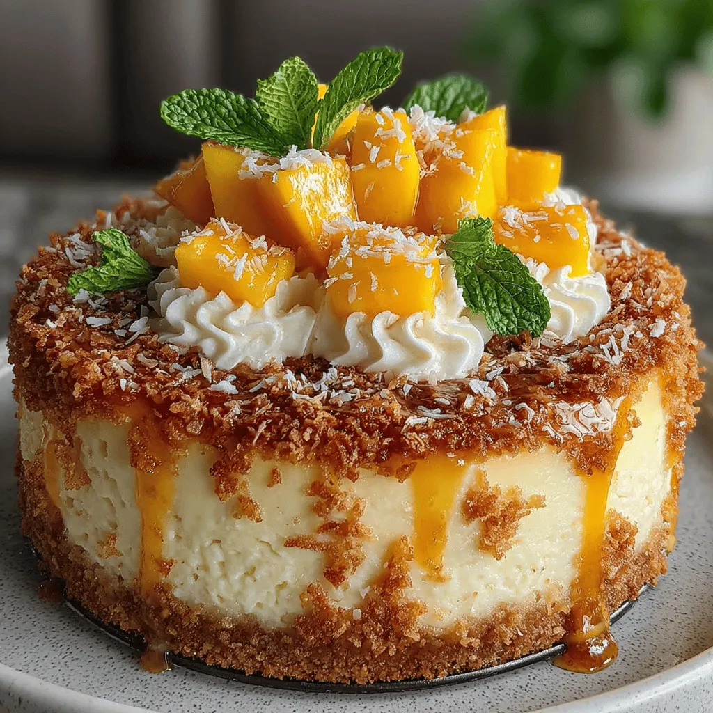 As the warm sun begins to cast its golden rays and the days grow longer, there’s no better way to celebrate summer than with desserts that evoke the essence of tropical paradise. The allure of tropical flavors, with their vibrant colors and refreshing tastes, makes them the perfect choice for creating delightful treats that transport you to sun-kissed beaches and swaying palm trees. Among these enticing options, the Tropical Paradise No-Bake Mango Coconut Cheesecake stands out as an irresistible dessert that captures the spirit of summer in every bite.