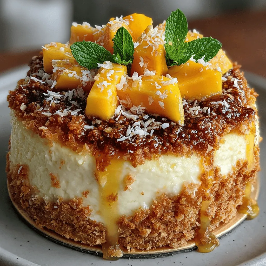 As the warm sun begins to cast its golden rays and the days grow longer, there’s no better way to celebrate summer than with desserts that evoke the essence of tropical paradise. The allure of tropical flavors, with their vibrant colors and refreshing tastes, makes them the perfect choice for creating delightful treats that transport you to sun-kissed beaches and swaying palm trees. Among these enticing options, the Tropical Paradise No-Bake Mango Coconut Cheesecake stands out as an irresistible dessert that captures the spirit of summer in every bite.