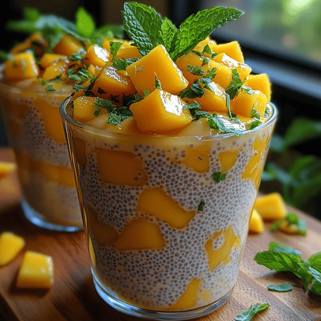Tropical Bliss Mango Chia Pudding Cups