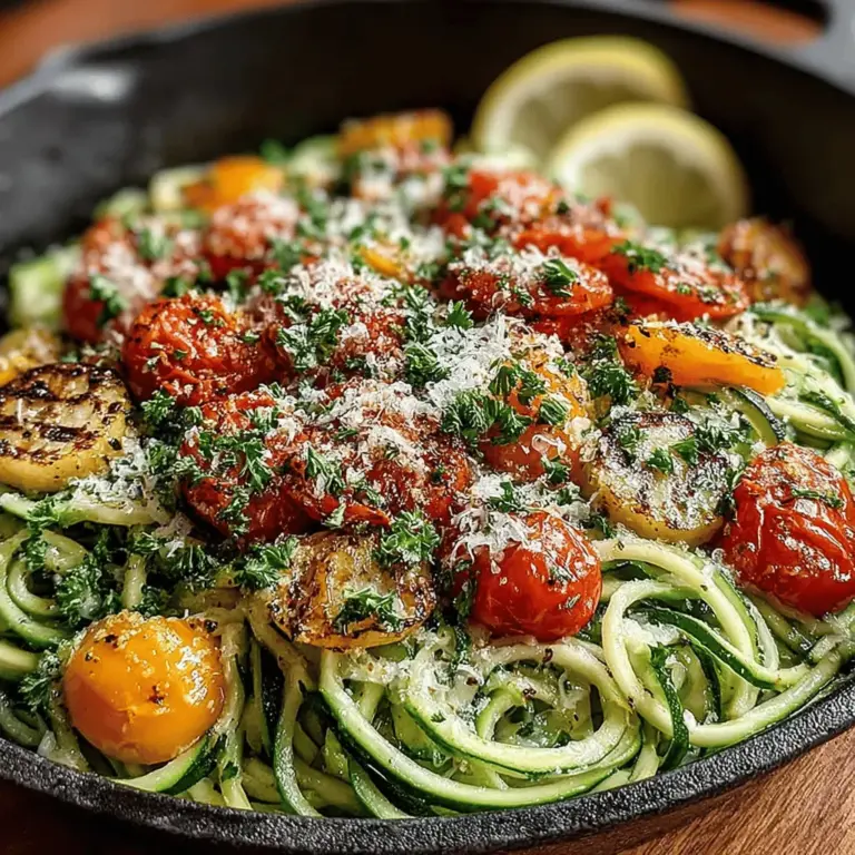 In recent years, there has been a significant shift towards healthy eating, with an increasing number of people seeking out vegetable-based dishes that not only nourish the body but also delight the palate. As we become more conscious of our dietary choices, the culinary world continues to innovate, introducing creative alternatives to traditional favorites. One such innovation is the rising popularity of zucchini noodles, or "zoodles," which serve as a low-carb substitute for pasta. This recipe for Garlic Parmesan Zucchini Noodle Stir Fry exemplifies how delicious and satisfying a vegetable-centric dish can be, especially for those busy weeknights when a quick yet wholesome meal is essential.