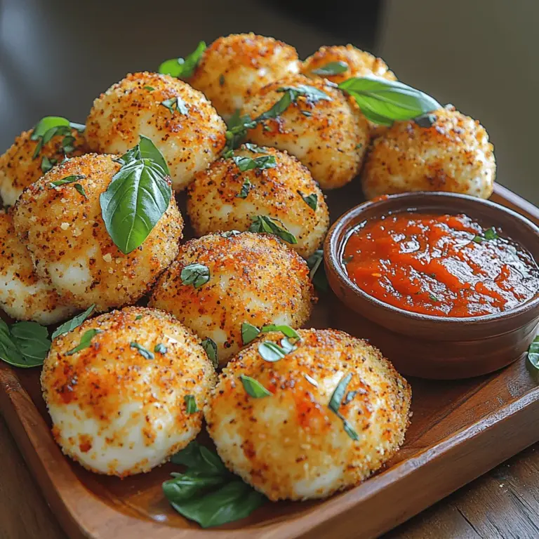 When it comes to creating a snack that is both simple and profoundly satisfying, Crunchy Cheese Clouds stand out as a top contender. These delightful morsels, featuring the rich and gooey goodness of mozzarella cheese, are not only easy to prepare but also pack a flavor punch that will have your guests returning for seconds. Whether you’re hosting a casual gathering, a festive party, or simply looking for a savory treat to enjoy at home, these crunchy bites are sure to impress.