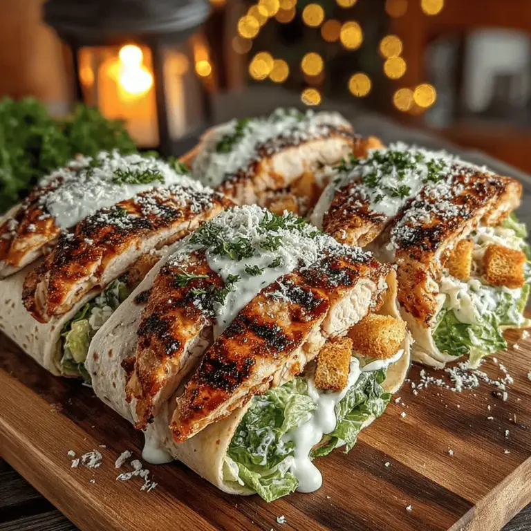 In recent years, wraps have surged in popularity, becoming a favorite among food enthusiasts for their versatility and convenience. Whether you're packing lunch for work, preparing a quick dinner for the family, or seeking a satisfying snack, wraps offer endless possibilities. They can be filled with a variety of ingredients, making them suitable for any palate or dietary preference. Among the myriad of wrap options available, Grilled Chicken Caesar Wraps stand out as a particularly appealing choice. This recipe combines the beloved flavors of a classic Caesar salad with the heartiness of grilled chicken, resulting in a meal that is both delicious and nutritious.