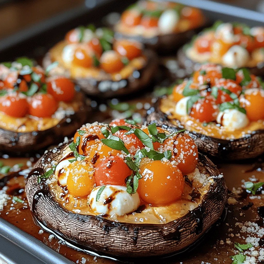 The Caprese Delight Portobello Caps recipe is a delightful twist on the classic Caprese salad, reimagined in a way that celebrates the rich, earthy flavor of Portobello mushrooms. This dish merges culinary traditions from Italy with the creative flair of contemporary cooking, making it not only a visually stunning plate but also a flavor-packed meal. The origins of the Caprese salad trace back to the Isle of Capri in Italy, where fresh mozzarella, tomatoes, and basil come together to create a symphony of flavors that capture the essence of Italian cuisine. By substituting the traditional ingredients with hearty Portobello caps, we elevate this dish into a satisfying entrée perfect for any occasion.