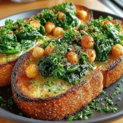 In today's fast-paced world, finding quick yet nutritious meal options can be a challenge. Many of us juggle busy schedules, making it essential to have recipes that are not only easy to prepare but also packed with flavor and nutrition. Garlic Butter Chickpea & Spinach Toasts emerge as a delightful solution, combining the wholesome goodness of chickpeas and fresh spinach with the rich flavors of garlic and butter. This recipe is perfect for anyone seeking a satisfying and hearty option for any meal of the day, whether it be breakfast, lunch, or dinner.