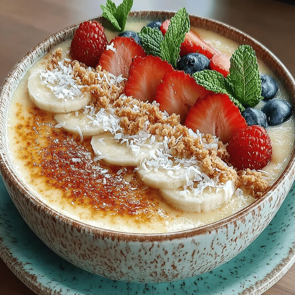 Each ingredient in the Tropical Paradise Pineapple Smoothie Bowl has its unique health benefits, contributing to a well-rounded and nutritious meal. For instance, frozen pineapple chunks are not only a delicious addition but also pack a punch of Vitamin C, which is essential for immune function and skin health. They also contain bromelain, an enzyme that aids digestion and may help reduce inflammation.