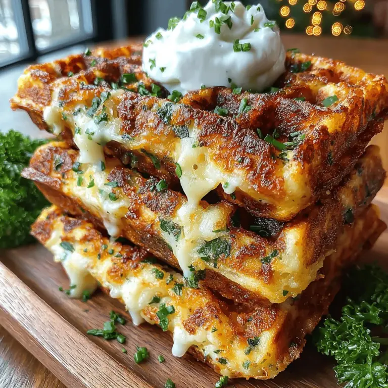 Smashed Potato Parmesan Waffle Bake is a delightful and innovative dish that reimagines traditional comfort food. This recipe uniquely marries the creamy, velvety texture of mashed potatoes with the crispy, golden exterior of waffles, creating a dish that is both visually appealing and incredibly satisfying. Perfect for brunch gatherings, family dinners, or even as a savory snack, this dish takes familiar ingredients and elevates them into a new culinary experience.