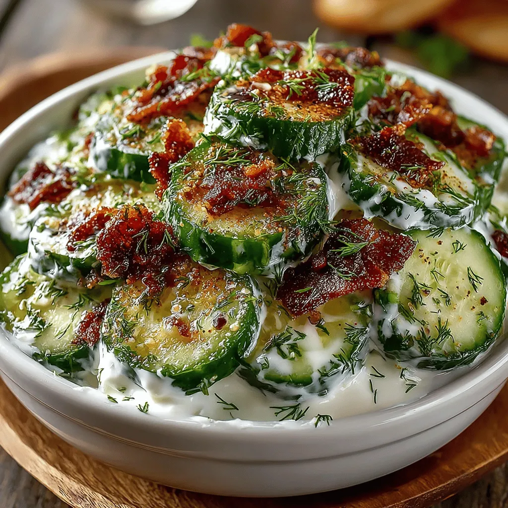 As the warmer months approach, finding light and refreshing dishes becomes a culinary priority. One such dish that perfectly captures the essence of summer is the Refreshing Creamy Cucumber & Dill Salad. This salad is a vibrant medley of crisp cucumbers enveloped in a creamy dressing that balances tanginess and richness, making it an ideal accompaniment to grilled meats, sandwiches, or simply enjoyed on its own as a healthy snack. The appeal of this dish lies not only in its refreshing taste but also in its ease of preparation, making it a go-to recipe for gatherings, picnics, or quick weeknight dinners.