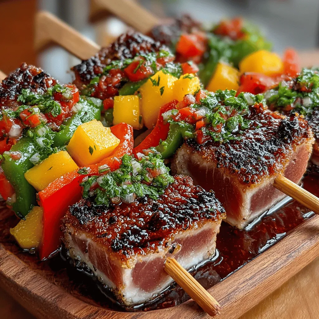 When it comes to summer cuisine, few dishes evoke the vibrant essence of tropical flavors quite like Tropical Tuna Skewers with Mango Salsa. This delightful recipe not only captures the spirit of sun-soaked beaches and lush palm trees, but it also brings a nutritious and refreshing option to your table. Perfect for summer gatherings, family barbecues, or light dinners, these skewers are sure to impress with their bright colors, enticing aromas, and mouthwatering taste.