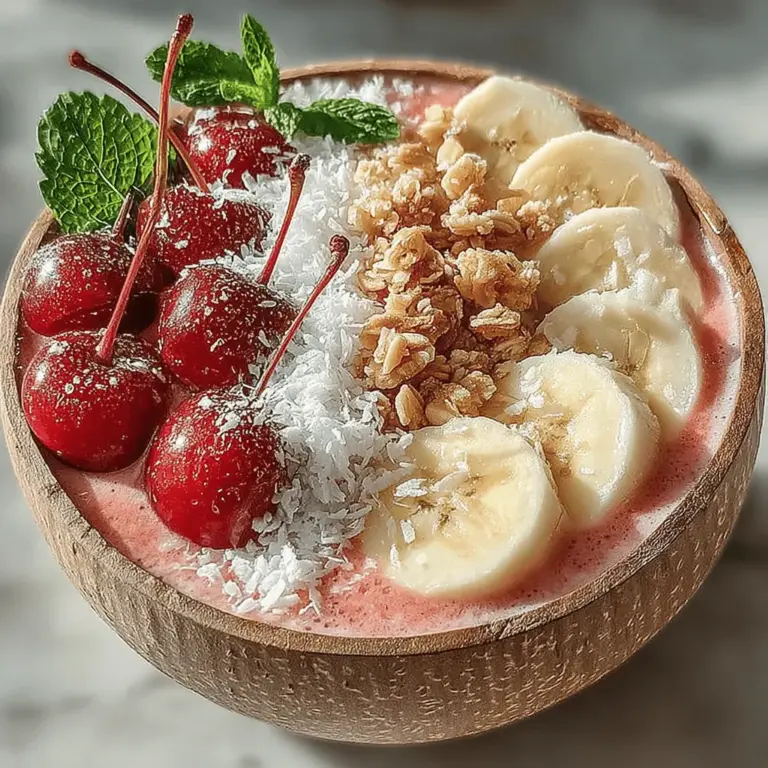 In recent years, smoothie bowls have surged in popularity as a delicious and nutritious breakfast option. These colorful, customizable bowls offer a delightful way to start the day while packing in a variety of nutrients. Among the many enticing recipes available, the Cherry Bliss Smoothie Bowl stands out for its stunning hue, delectable taste, and numerous health benefits. Not only is this smoothie bowl visually appealing, but it also serves as a powerhouse of essential vitamins, minerals, and antioxidants.