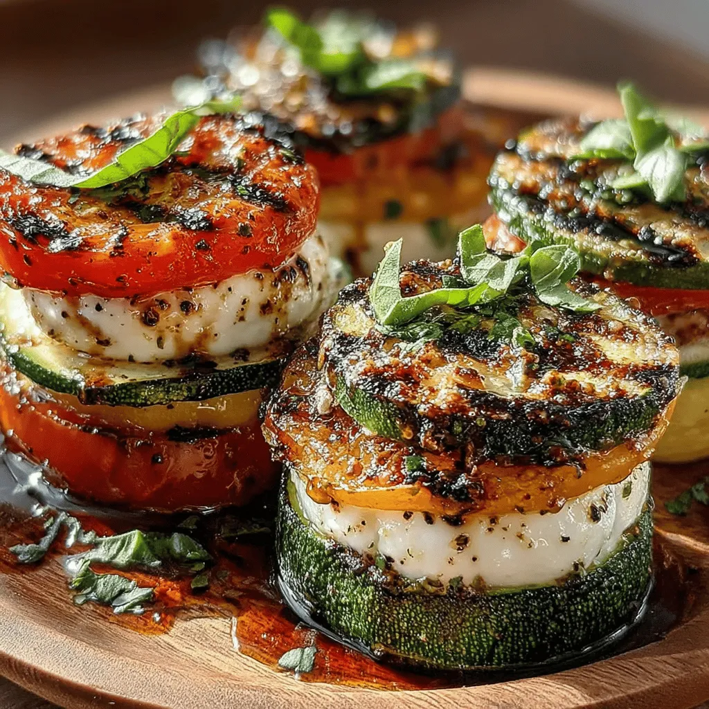 Grilled Zucchini Caprese Stacks are a delightful, fresh dish that captures the essence of summer flavors. This recipe marries the vibrant tastes of grilled zucchini, plump tomatoes, and creamy mozzarella cheese, all enhanced by the aromatic touch of fresh basil and a drizzle of balsamic glaze. Whether served as an appetizer or a light main course, these stacks not only provide a visually appealing presentation but also deliver a healthy option that is sure to please a crowd. As we dive into this article, we will explore the ingredients that make up this delectable dish, the preparation methods that ensure rich flavors, and the nutritional benefits that accompany each bite.