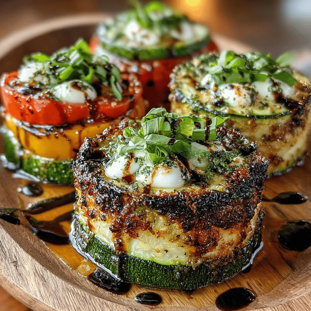 Grilled Zucchini Caprese Stacks are a delightful, fresh dish that captures the essence of summer flavors. This recipe marries the vibrant tastes of grilled zucchini, plump tomatoes, and creamy mozzarella cheese, all enhanced by the aromatic touch of fresh basil and a drizzle of balsamic glaze. Whether served as an appetizer or a light main course, these stacks not only provide a visually appealing presentation but also deliver a healthy option that is sure to please a crowd. As we dive into this article, we will explore the ingredients that make up this delectable dish, the preparation methods that ensure rich flavors, and the nutritional benefits that accompany each bite.