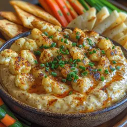 Explore the world of flavor with our Creamy Roasted Cauliflower Dip, a delightful alternative to traditional dips that promises to elevate your appetizer game. This innovative recipe turns the often-overlooked cauliflower into a creamy, rich dip that is perfect for any gathering, whether it’s a casual get-together or a formal event. With its blend of roasted flavors, creamy textures, and a hint of tanginess, this dip is not only simple to prepare but also packed with nutrition, making it a guilt-free indulgence for health-conscious snackers.