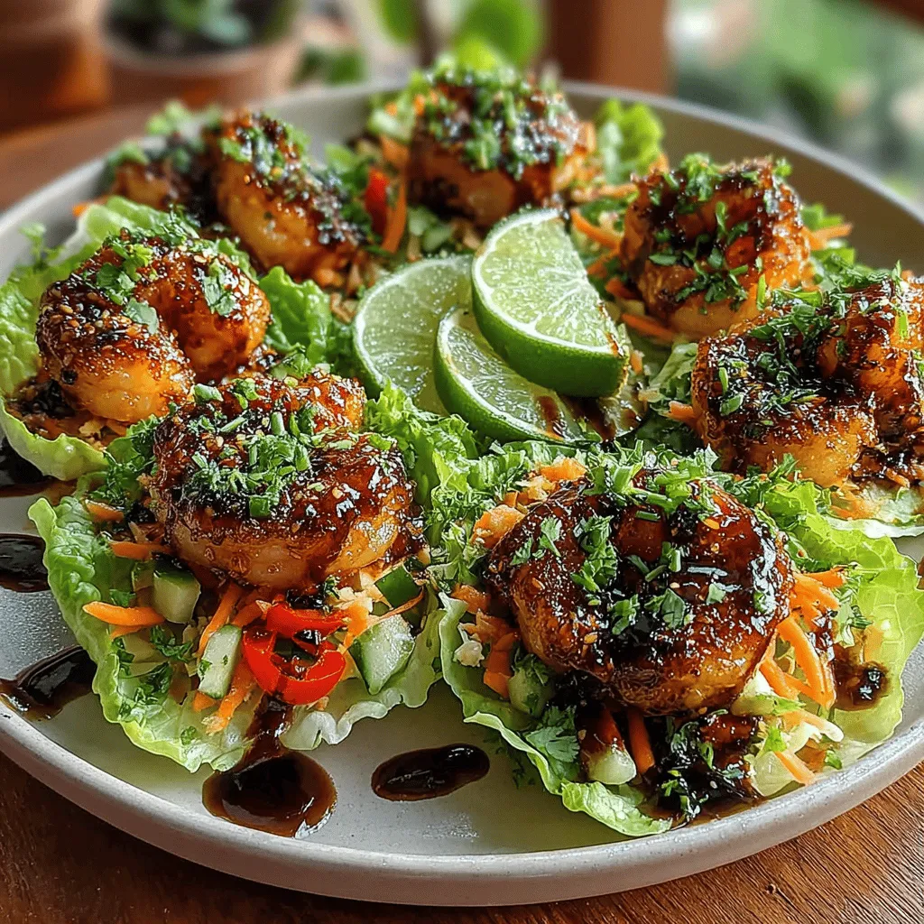 Are you ready to taste a dish that perfectly marries the savory essence of shrimp with the sweet and tangy notes of blueberry? Shrimp Lettuce Wraps with Blueberry Glaze is a delightful culinary creation that not only excites the palate but also offers a healthy option for those seeking a low-carb meal. This vibrant recipe is ideal for lunch, dinner, or as an impressive appetizer for gatherings, showcasing how innovative cooking can transform everyday ingredients into a gourmet experience.