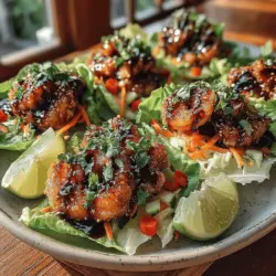 Are you ready to taste a dish that perfectly marries the savory essence of shrimp with the sweet and tangy notes of blueberry? Shrimp Lettuce Wraps with Blueberry Glaze is a delightful culinary creation that not only excites the palate but also offers a healthy option for those seeking a low-carb meal. This vibrant recipe is ideal for lunch, dinner, or as an impressive appetizer for gatherings, showcasing how innovative cooking can transform everyday ingredients into a gourmet experience.